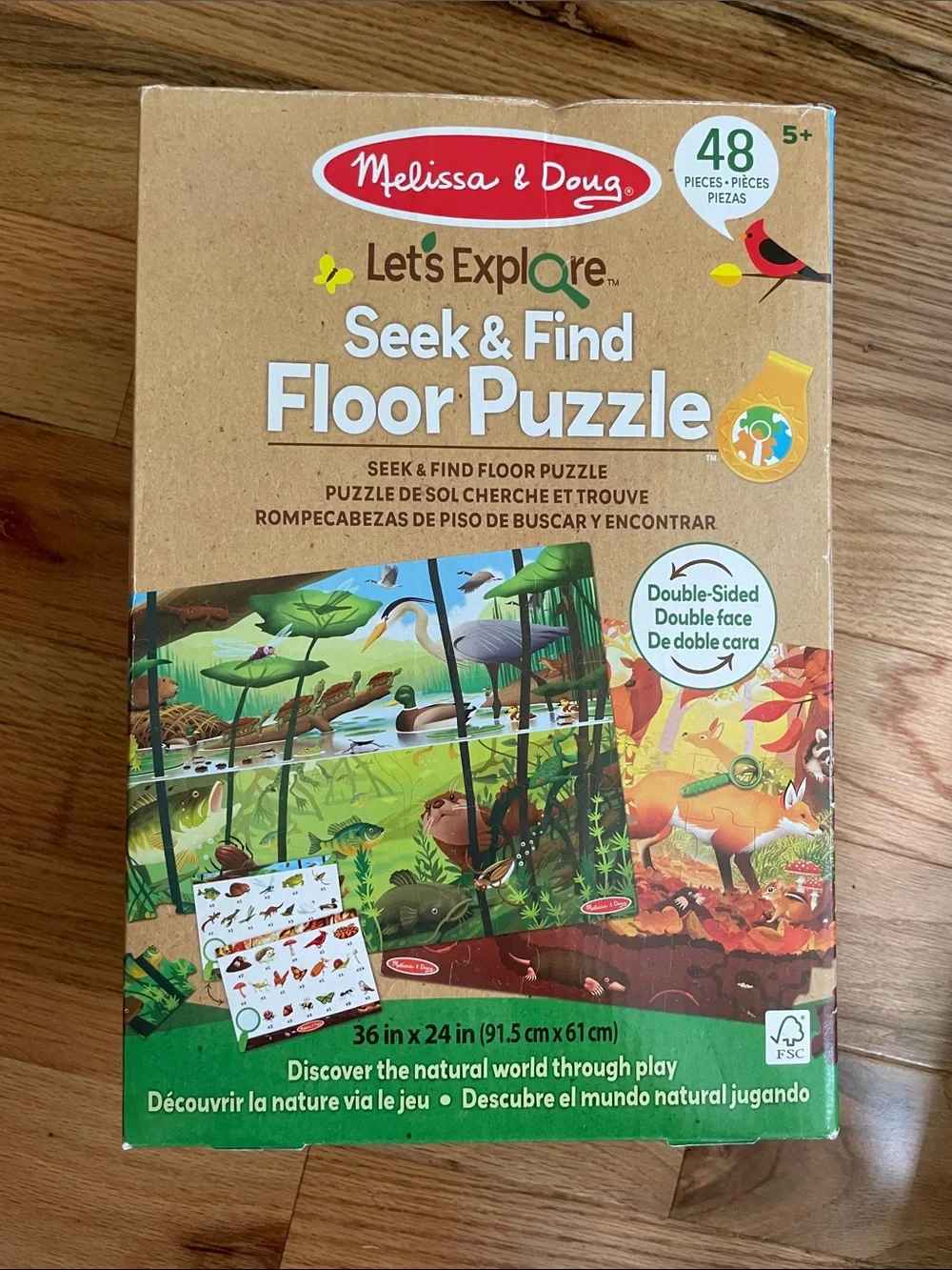 Melissa & Doug Let’s Explore Seek & Find Floor Puzzle - 48 pieces